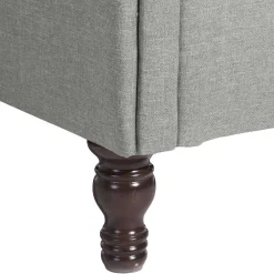 Wohnen Hellgrauer Chesterfield-Sessel mit Ohren - Barreff