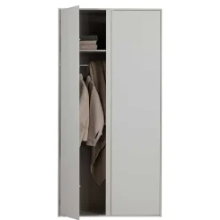 Wohnen Naturholzmöbel|Massivholzmöbel*Hellgrauer Kleiderschrank in modernem Design - Bai