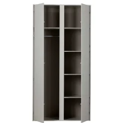 Wohnen Naturholzmöbel|Massivholzmöbel*Hellgrauer Kleiderschrank in modernem Design - Bai