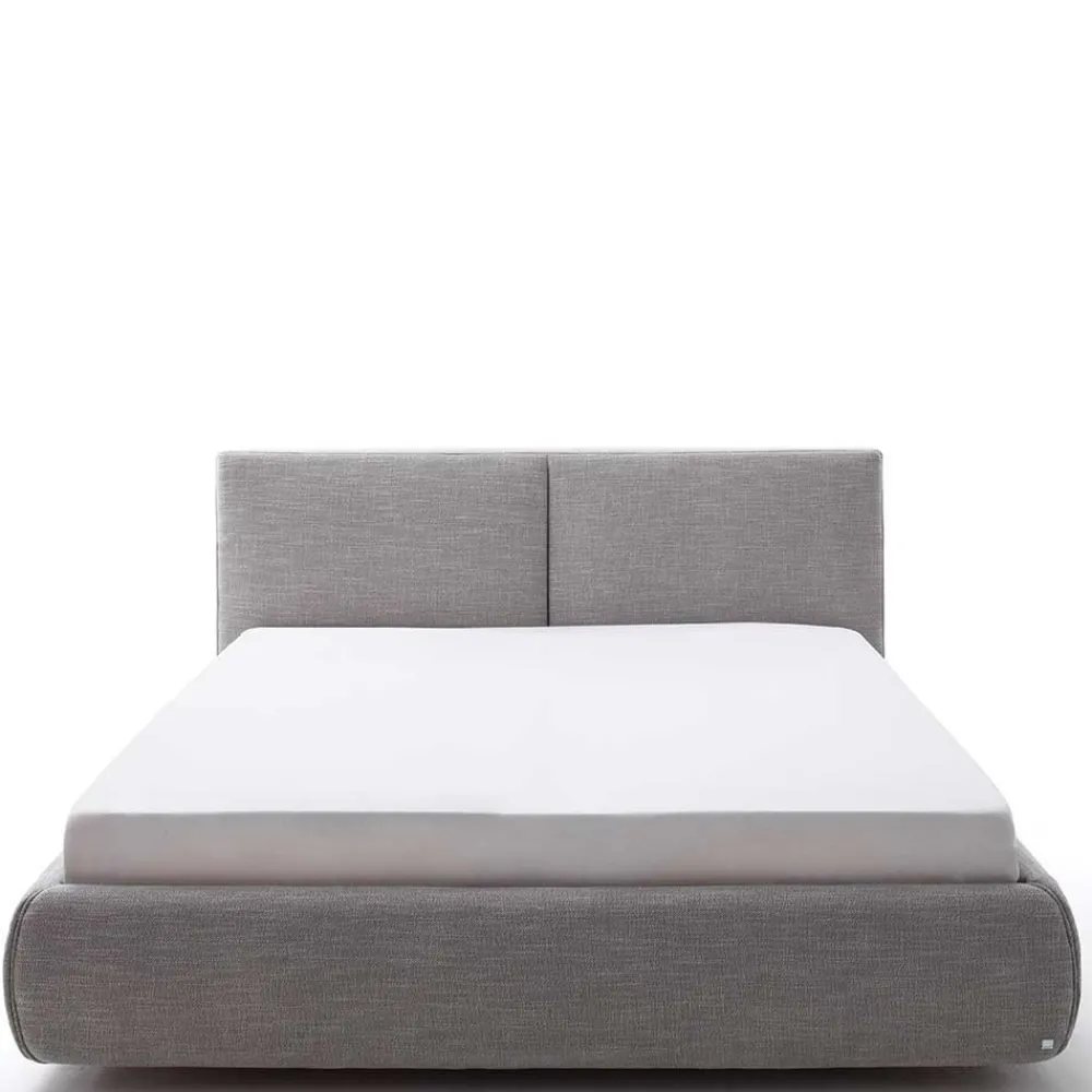 Wohnen Hellgraues 180x200 Bett inklusive Matratzen - Atlona