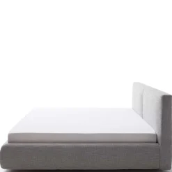 Wohnen Hellgraues 180x200 Bett inklusive Matratzen - Atlona