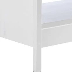 Kinder Wohnen Herz Design Himmelbett in Weiß - Grandory