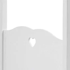 Kinder Wohnen Herz Design Himmelbett in Weiß - Grandory