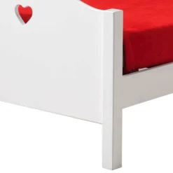 Kinder Wohnen Herz Design Kinderbett in Weiß - Grandory