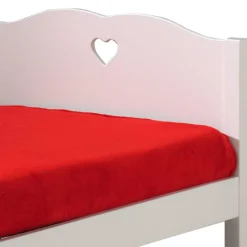 Kinder Wohnen Herz Design Kinderbett in Weiß - Grandory