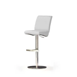 Wohnen Höhenverstellbarer Barhocker Swanda in Weiß