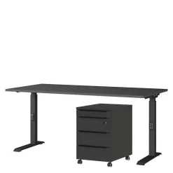 Wohnen Graue Möbel|Bürotische*Höhenverstellbarer Bürotisch in vier Größen - Tila