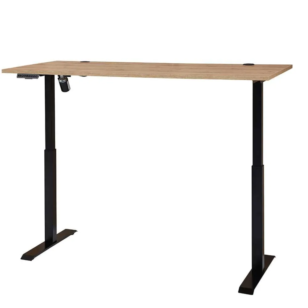 Wohnen Höhenverstellbarer Bürotisch in Wildeiche - Emly