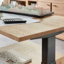 Wohnen Höhenverstellbarer Bürotisch in Wildeiche - Emly