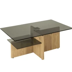 Wohnen Höhenverstellbarer Couchtisch aus Parasolglas - Bonifazio