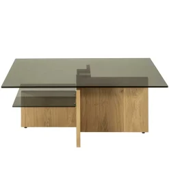 Wohnen Höhenverstellbarer Couchtisch aus Parasolglas - Bonifazio