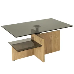 Wohnen Höhenverstellbarer Couchtisch aus Parasolglas - Bonifazio