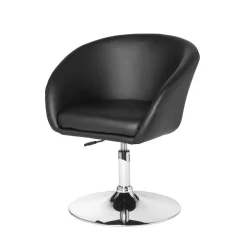 Wohnen Höhenverstellbarer Design Drehsessel aus Kunstleder - Loisango