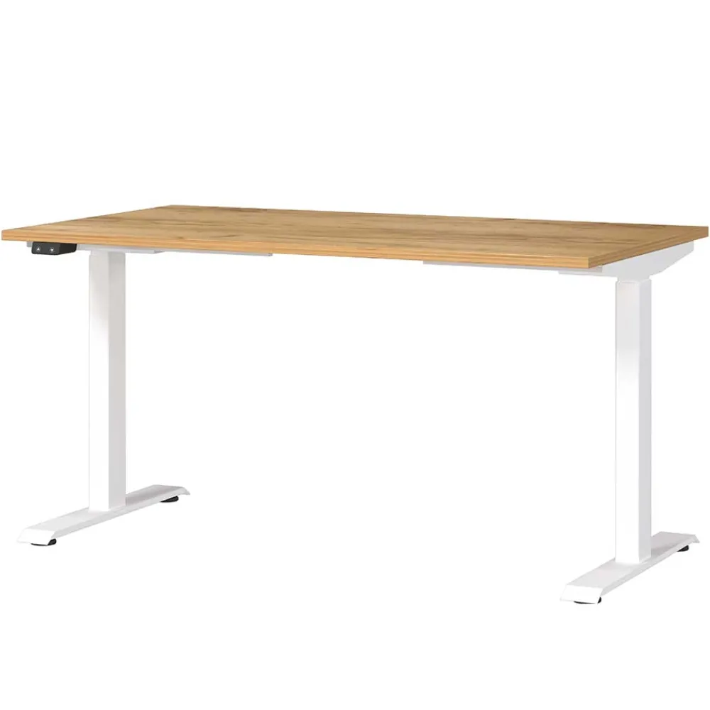 Wohnen Weiße Möbel|Bürotische*Höhenverstellbarer Officetisch elektrisch - Stellario