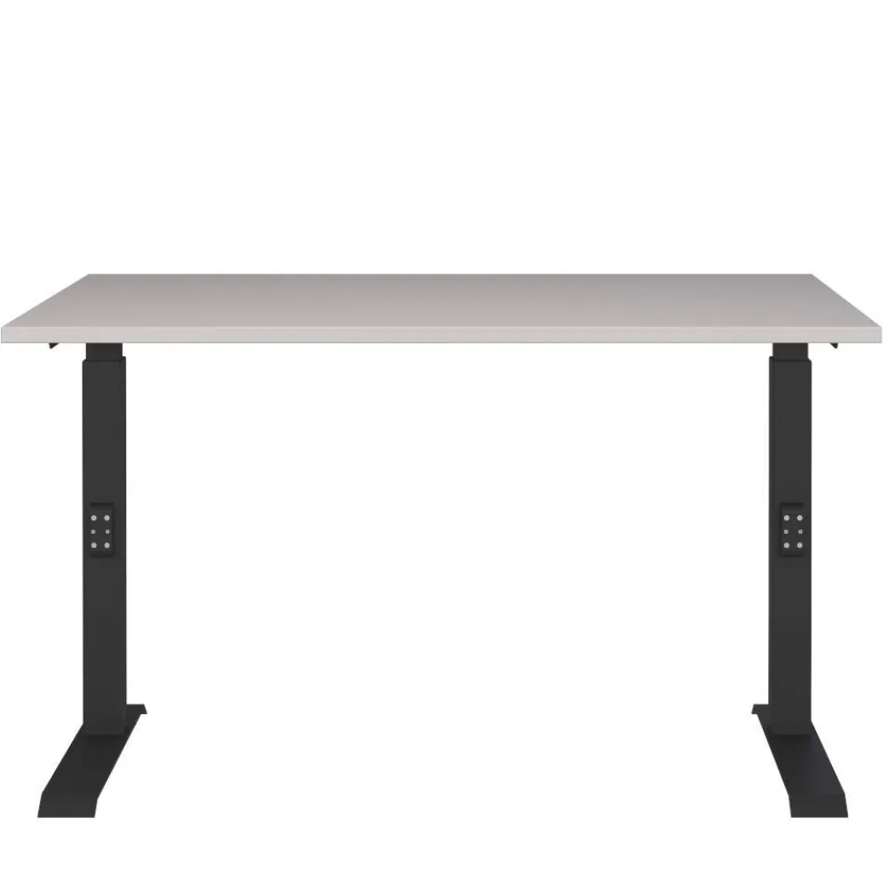 Wohnen Höhenverstellbarer Office-Tisch in Hellgrau - Clemeta