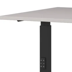 Wohnen Höhenverstellbarer Office-Tisch in Hellgrau - Clemeta