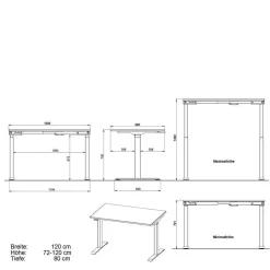 Wohnen Höhenverstellbarer Schreibtisch elektrisch - Topper