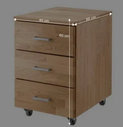 Wohnen Naturholzmöbel|Tische*Höhenverstellbarer Schreibtisch aus Wildeiche - Rosenna