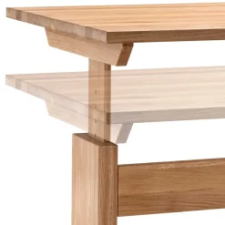 Wohnen Naturholzmöbel|Tische*Höhenverstellbarer Schreibtisch aus Wildeiche - Rosenna