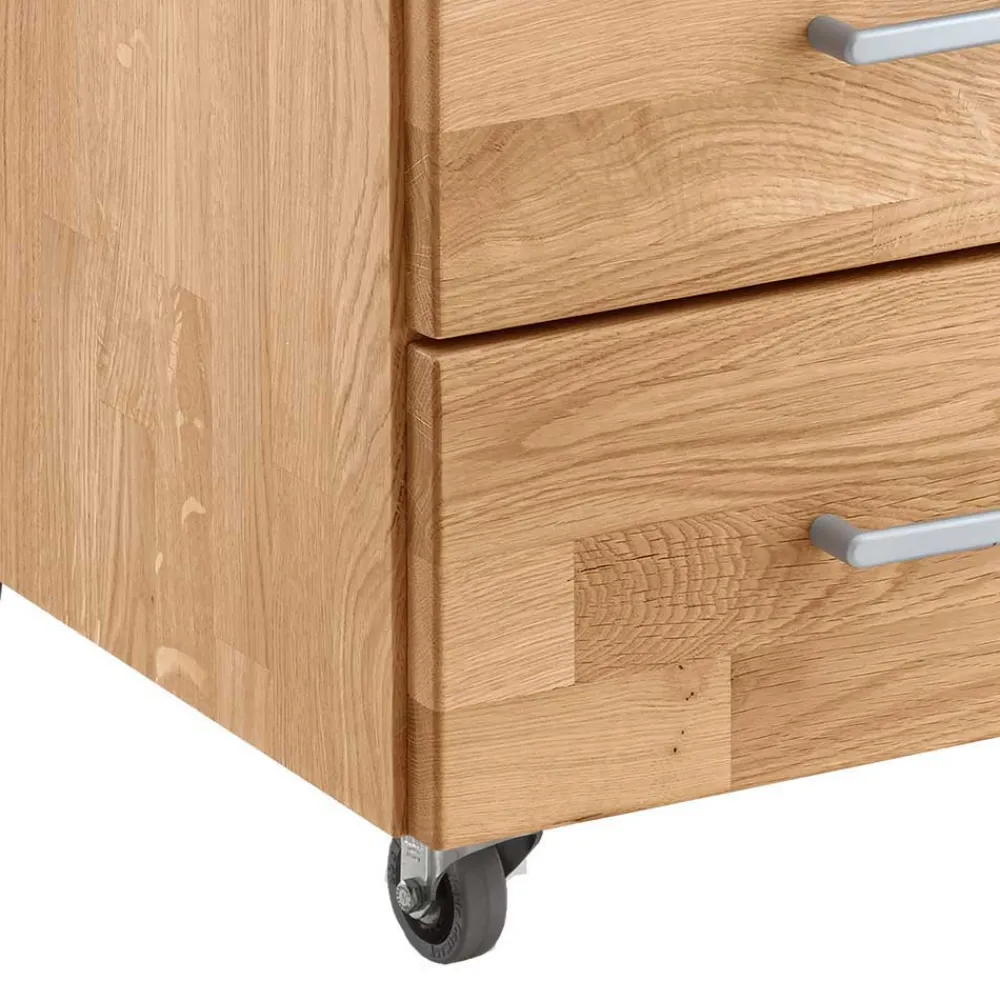 Wohnen Naturholzmöbel|Tische*Höhenverstellbarer Schreibtisch aus Wildeiche - Rosenna