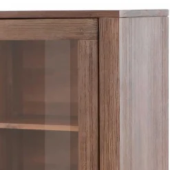 Wohnen Vitrinen|Wohnzimmer-Vitrinen*Highboard aus Akazie Massivholz und Glas - Ruffes