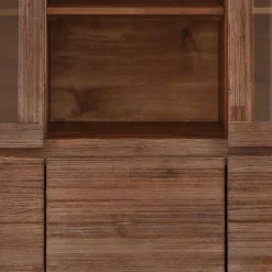 Wohnen Vitrinen|Wohnzimmer-Vitrinen*Highboard aus Akazie Massivholz und Glas - Ruffes