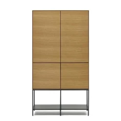 Wohnen Vitrinen|Wohnzimmer-Vitrinen*Highboard in Eichefarben und Anthrazit - Utperio