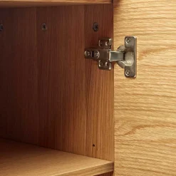 Wohnen Vitrinen|Wohnzimmer-Vitrinen*Highboard in Eichefarben und Anthrazit - Utperio