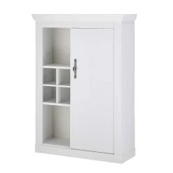 Wohnen Sideboards & Kommoden|Skandinavische Möbel*Highboard in weißer Holzoptik Pinie - Liancos