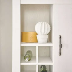 Wohnen Sideboards & Kommoden|Skandinavische Möbel*Highboard in weißer Holzoptik Pinie - Liancos