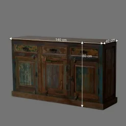 Wohnen Highboard Jamaica im Shabby Chic Design