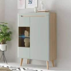Wohnen Highboard mit Glaseinsatz - Armina