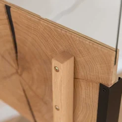 Wohnen Highboard Vitrine aus Eiche und Glas - Masicuri