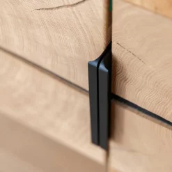 Wohnen Highboard Vitrine aus Eiche und Glas - Masicuri