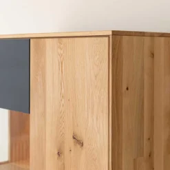 Wohnen Highboard Vitrine aus Eiche und Glas - Masicuri
