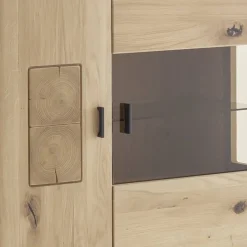Wohnen Esszimmerschränke|Highboards*Highboard Vitrine aus hellem Asteiche Massivholz - Losiamos