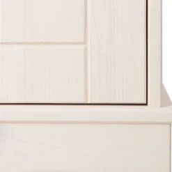 Wohnen Landhausmöbel|Vitrinen*Highboard Vitrine in Weiß und Kiefer Honig - Zentra