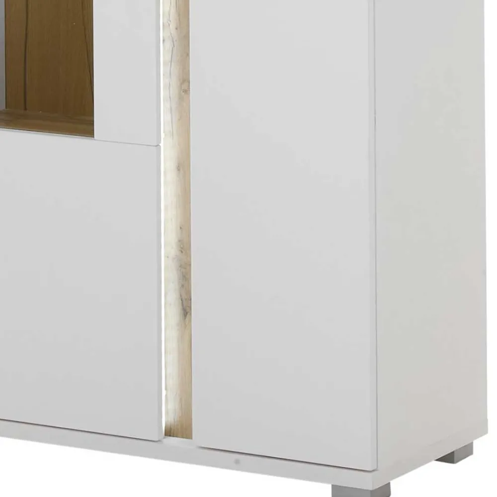 Wohnen Vitrinen|Wohnzimmer-Vitrinen*Highboard Vitrine mit LED Beleuchtung - Racelyn