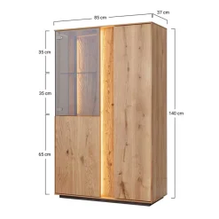 Wohnen Vitrinen|Wohnzimmer-Vitrinen*Highboard Vitrine mit LED Beleuchtung - Cocondar