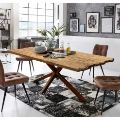 Wohnen Hingucker Esstisch aus rustikalem Recyclingholz - Nadeles