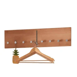 Wohnen Hängegarderobe aus Buche Massivholz und Metall - Shimousa