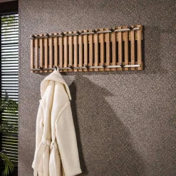 Wohnen Garderoben|Garderoben*Hängegarderobe in Mangoholz Sandfarben - Imparacta