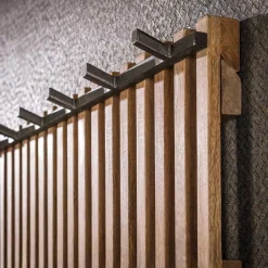 Wohnen Garderoben|Garderoben*Hängegarderobe in Mangoholz Sandfarben - Imparacta