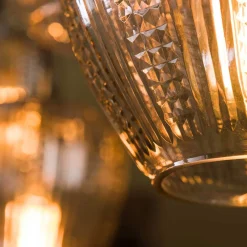 Wohnen Hängelampe mit Glas Schirm Mix - Athenas