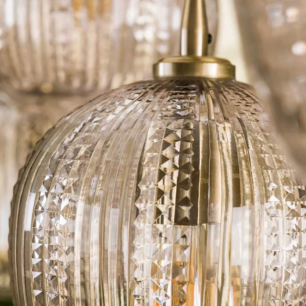 Wohnen Hängelampe mit Glas Schirm Mix - Athenas