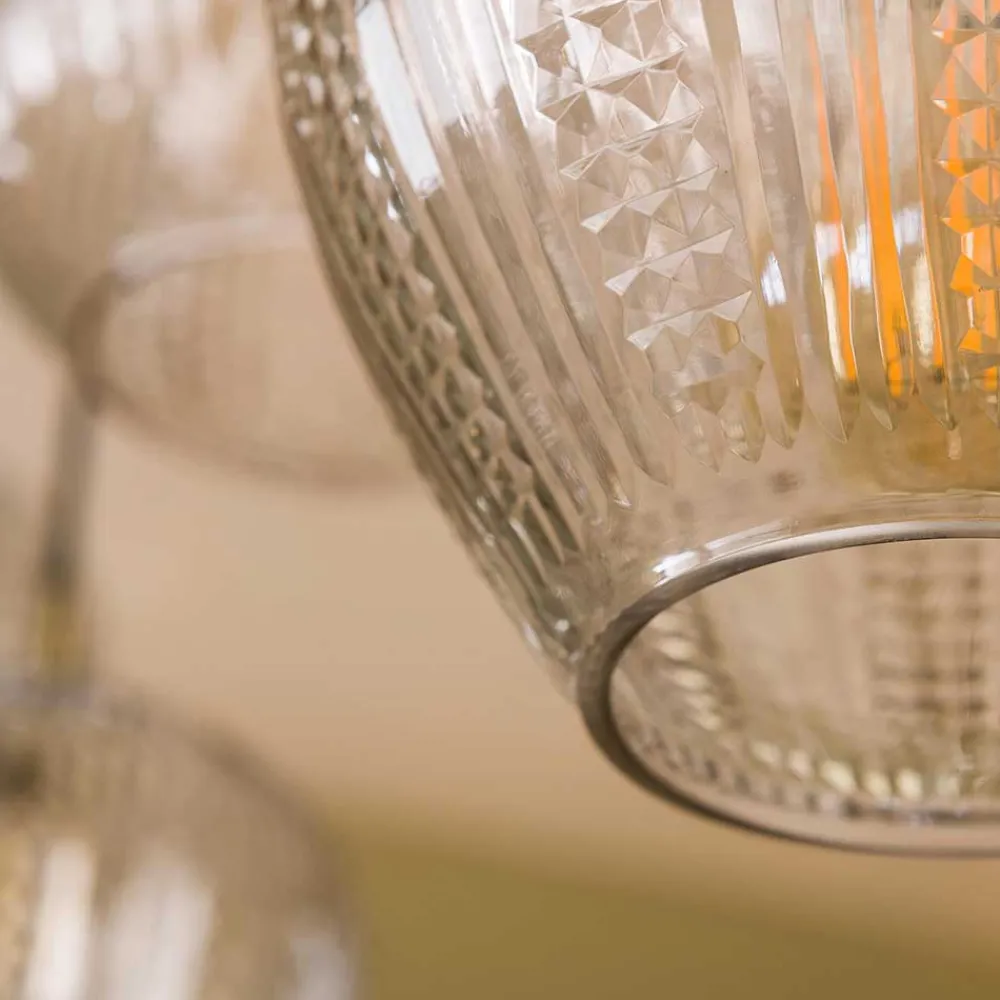 Wohnen Hängelampe mit Glas Schirm Mix - Athenas