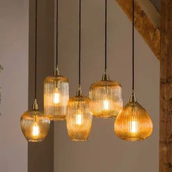 Wohnen Lampen & Leuchten*Hängelampe mit verschieden geformten Schirmen - Jonathan