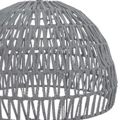 Wohnen Hängeleuchte aus grauem Kordelgeflecht - Elfrid