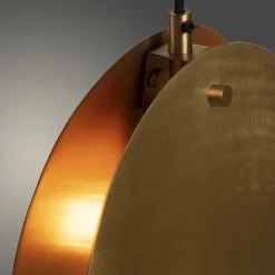 Wohnen Lampen & Leuchten*Hängeleuchte in Messing - ovale Metallscheiben - Cartoon