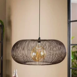 Wohnen Hängeleuchte in Schwarz Nickel Metall - Kumar